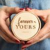 Birch Wood Engraved Ring Box-Set of 1-Koyal Wholesale-Forever Yours-