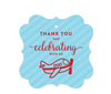 Birthday Fancy Frame Favor Gift Tags, Airplane-Set of 24-Andaz Press-