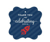 Birthday Fancy Frame Favor Gift Tags, Astronaut Space Rocket Ship-Set of 24-Andaz Press-