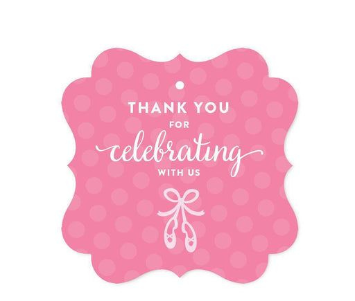 Birthday Fancy Frame Favor Gift Tags, Ballet Flats Shoes-Set of 24-Andaz Press-