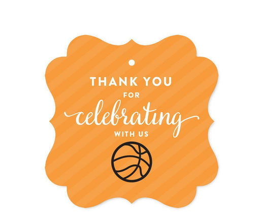 Birthday Fancy Frame Favor Gift Tags, Basketball-Set of 24-Andaz Press-