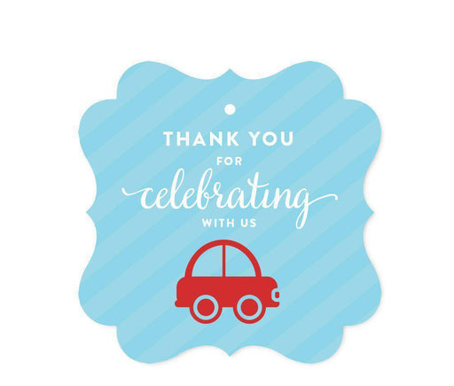 Birthday Fancy Frame Favor Gift Tags, Car-Set of 24-Andaz Press-
