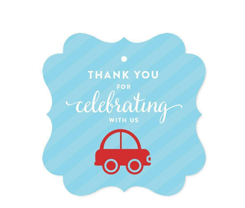 Birthday Fancy Frame Favor Gift Tags, Car-Set of 24-Andaz Press-