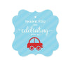 Birthday Fancy Frame Favor Gift Tags, Car-Set of 24-Andaz Press-