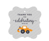 Birthday Fancy Frame Favor Gift Tags, Construction Truck Digger Excavator-Set of 24-Andaz Press-
