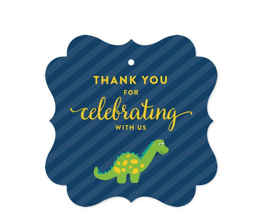 Birthday Fancy Frame Favor Gift Tags, Dinosaur-Set of 24-Andaz Press-