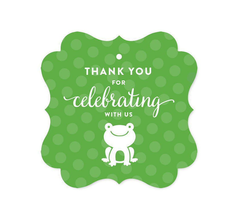 Birthday Fancy Frame Favor Gift Tags, Frog-Set of 24-Andaz Press-