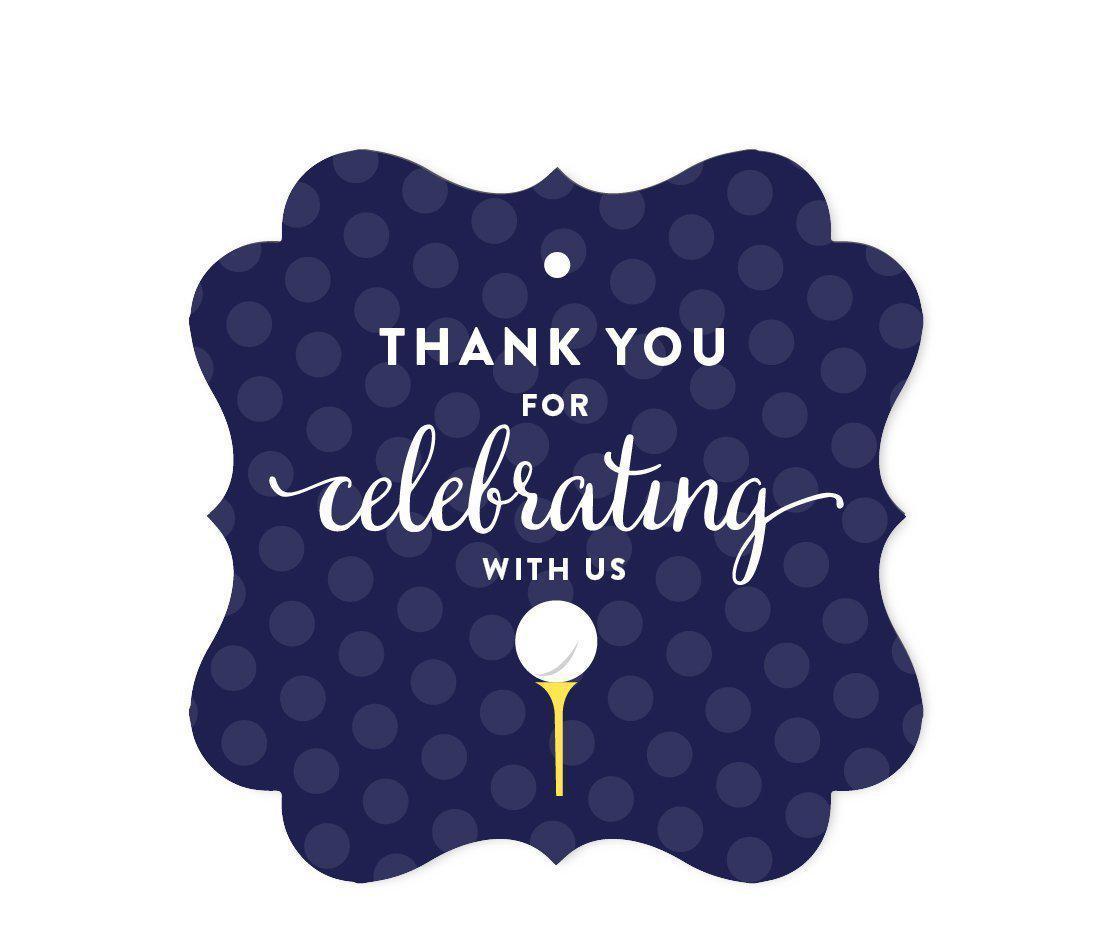 Birthday Fancy Frame Favor Gift Tags, Golf-Set of 24-Andaz Press-