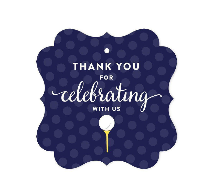 Birthday Fancy Frame Favor Gift Tags, Golf-Set of 24-Andaz Press-