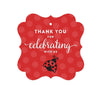 Birthday Fancy Frame Favor Gift Tags, Ladybug-Set of 24-Andaz Press-