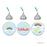 Birthday Hersheys Kisses Stickers-Set of 216-Andaz Press-Sun Clouds Rainbow-