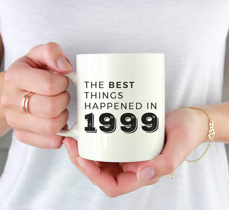 Birthday Milestone Coffee Mug Gift, The Best Things Happened in 1999-Set of 1-Andaz Press-