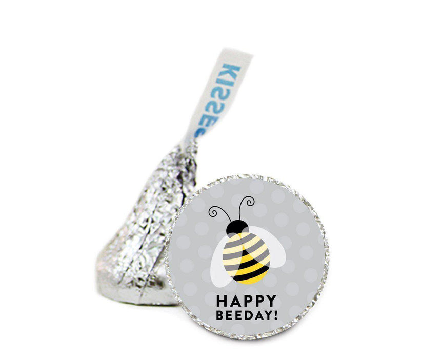 Birthday Shapes Hershey's Kisses Stickers-Set of 216-Andaz Press-Bumblebee-
