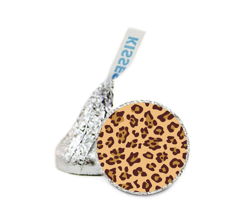 Birthday Shapes Hershey's Kisses Stickers-Set of 216-Andaz Press-Leopard Cheetah-