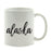 Black Calligraphy US State Ceramic Coffee Mug-Set of 1-Andaz Press-Alabama-