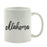Black Calligraphy US State Ceramic Coffee Mug-Set of 1-Andaz Press-Alabama-