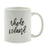 Black Calligraphy US State Ceramic Coffee Mug-Set of 1-Andaz Press-Alabama-