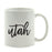 Black Calligraphy US State Ceramic Coffee Mug-Set of 1-Andaz Press-Alabama-