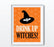 Black & Orange Classic Halloween Party Signs-Set of 1-Andaz Press-Drink Up Witches!-