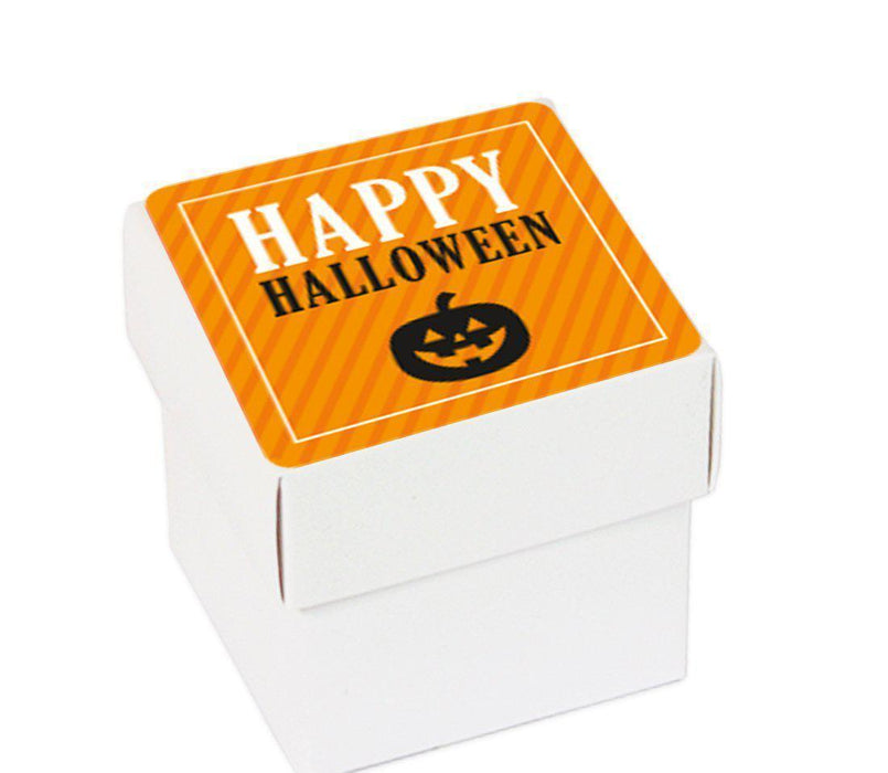 Black & Orange Halloween Party Favors Kit - Box and Labels-Set of 20-Andaz Press-