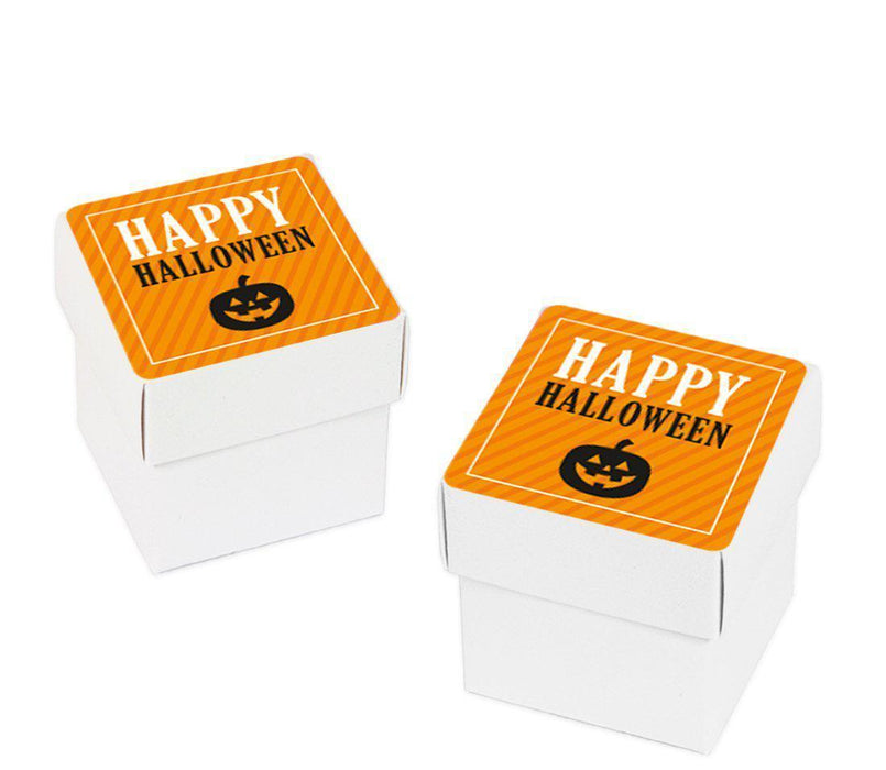 Black & Orange Halloween Party Favors Kit - Box and Labels-Set of 20-Andaz Press-