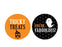 Black & Orange Halloween Thank You Circle Label Stickers-Set of 40-Andaz Press-Thank You-