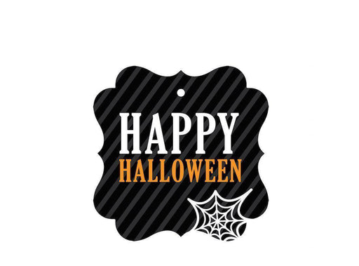 Black & Orange Halloween Thank You Fancy Gift Tags-Set of 24-Andaz Press-Happy Halloween-