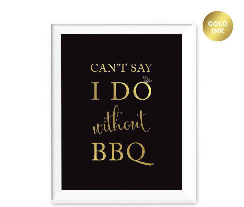 Black and Metallic Gold Wedding Signs-Set of 1-Andaz Press-Mr. & Mrs.-