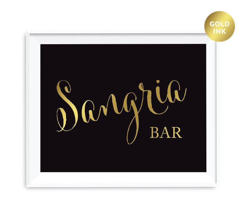 Black and Metallic Gold Wedding Signs-Set of 1-Andaz Press-Mr. & Mrs.-