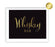 Black and Metallic Gold Wedding Signs-Set of 1-Andaz Press-Mr. & Mrs.-