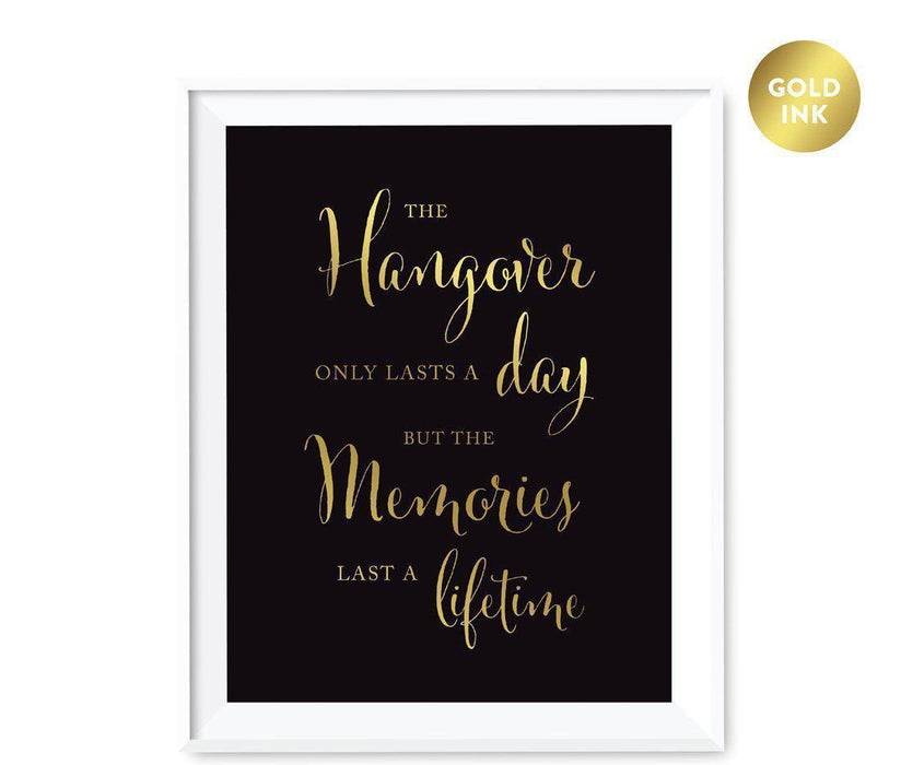 Black and Metallic Gold Wedding Signs-Set of 1-Andaz Press-Mr. & Mrs.-
