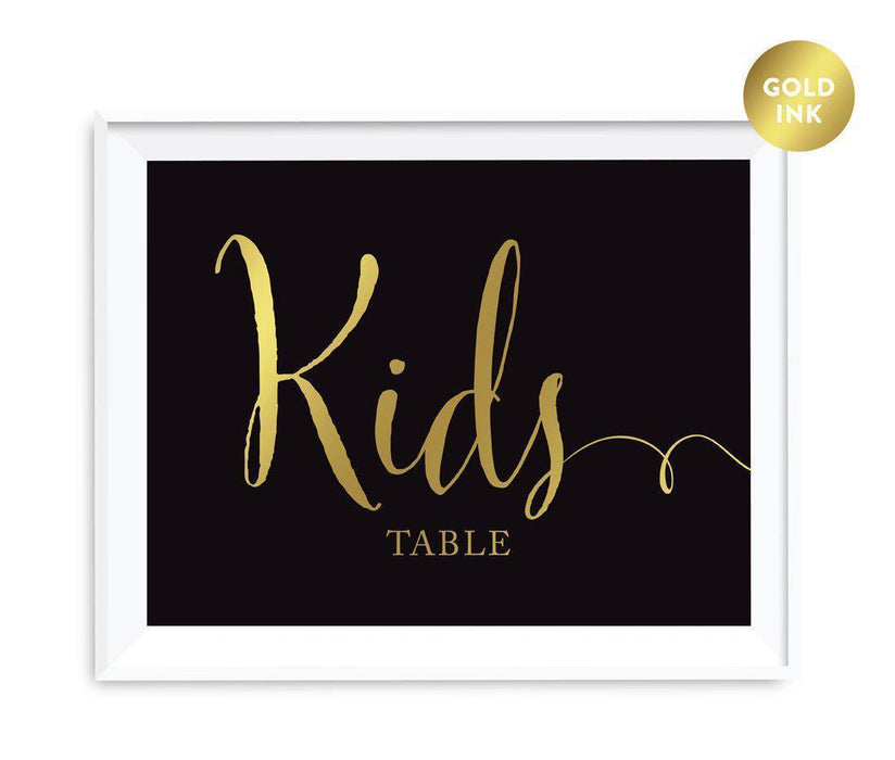 Black and Metallic Gold Wedding Signs-Set of 1-Andaz Press-Mr. & Mrs.-