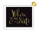 Black and Metallic Gold Wedding Signs-Set of 1-Andaz Press-Where Is My Seat?-