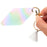 Blank Iridescent Acrylic Retro Motel Keychains-Andaz Press-Set of 12-