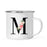 Blush Floral Monogram Campfire Coffee Mug-Set of 1-Andaz Press-Letter A-