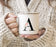 Blush Floral Monogram Campfire Coffee Mug-Set of 1-Andaz Press-Letter A-