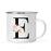 Blush Floral Monogram Campfire Coffee Mug-Set of 1-Andaz Press-Letter E-