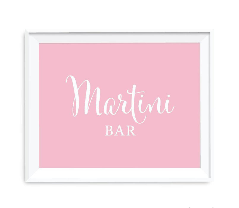 Blush Pink Baby Shower Signs-Set of 1-Andaz Press-Martini Bar-