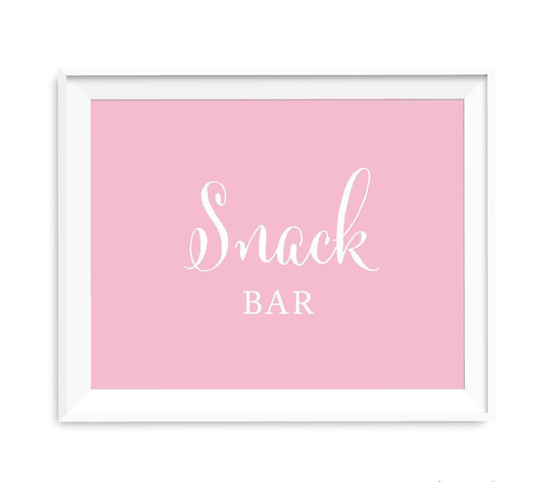 Blush Pink Baby Shower Signs-Set of 1-Andaz Press-Snack Bar-