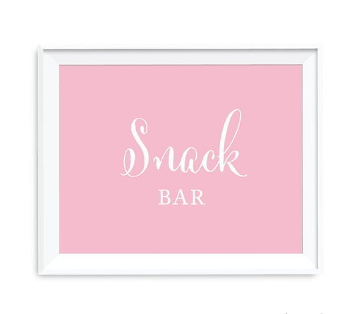 Blush Pink Baby Shower Signs-Set of 1-Andaz Press-Snack Bar-
