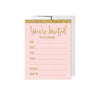 Blush Pink Gold Glitter Print Wedding Blank Party Invitations with Envelopes-Set of 20-Andaz Press-