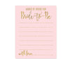 Blush Pink Gold Glitter Print Wedding Bridal Shower Game Cards-Set of 20-Andaz Press-What's In Your Purse?-