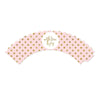 Blush Pink Gold Glitter Print Wedding Cupcake Wrappers-Set of 24-Andaz Press-