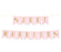 Blush Pink Gold Glitter Print Wedding Hanging Pennant Banner with String-Set of 1-Andaz Press-Bride To Be-
