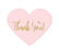 Blush Pink Gold Glitter Print Wedding Heart Label Thank You Stickers-Set of 75-Andaz Press-