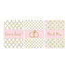 Blush Pink Gold Glitter Print Wedding Hershey's Miniatures Mini Candy Bar Wrappers-Set of 36-Andaz Press-