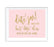 Blush Pink Gold Glitter Print Wedding Party Signs-Set of 1-Andaz Press-Mr. & Mrs.-