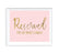 Blush Pink Gold Glitter Print Wedding Party Signs-Set of 1-Andaz Press-Mr. & Mrs.-