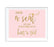 Blush Pink Gold Glitter Print Wedding Party Signs-Set of 1-Andaz Press-Mr. & Mrs.-