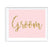 Blush Pink Gold Glitter Print Wedding Party Signs-Set of 1-Andaz Press-Mr. & Mrs.-